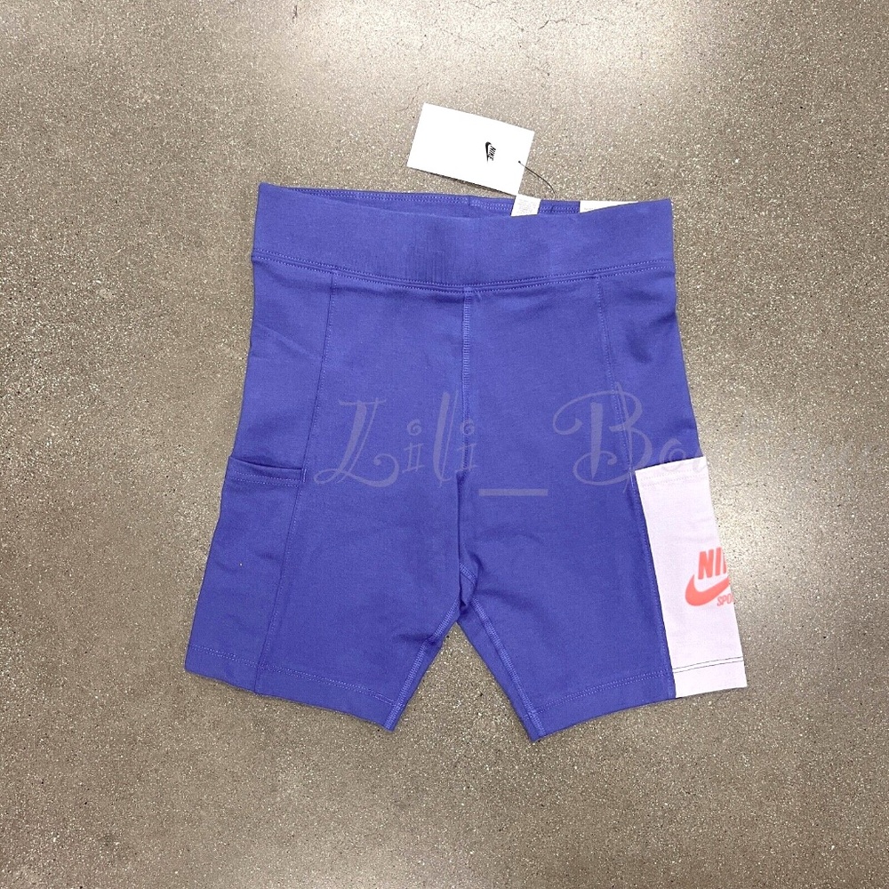 NWT Nike DR5927-430 Women's NSW Sportswear High Rise Bike Shorts Lapis Size M